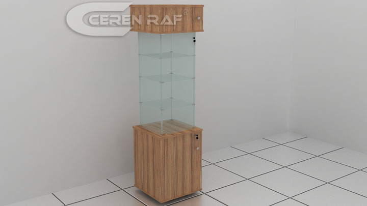 Ahşap Camlı Vitrin Bankosu 10